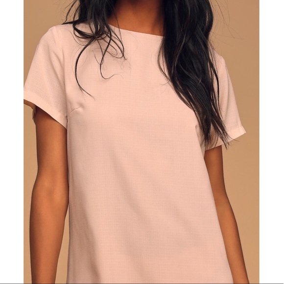 Lulu's | Blush Pink Shift And Shout Shift Dress | Sm - Picture 5 of 15